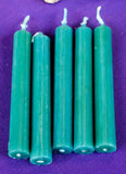 SM. Forest Green Taper Candle 💚✨🕯️🔥🍏