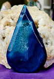 Dyed Blue Agate Crystal Freeform ✨🌀💠🤩💙🔵