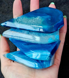 Dyed Blue Agate Crystal Freeform ✨🌀💠🤩💙🔵