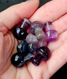Rainbow Fluorite Crystal Mini Mushroom 🍄🌈🍄💜
