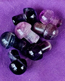 Rainbow Fluorite Crystal Mini Mushroom 🍄🌈🍄💜