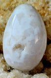 LG. White Snow Agate Egg Shaped Crystal Tumble 🥚🤍🐻‍❄️