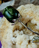 Nephrite Jade Crystal Rose w/Silver Metal Stem🌹✨💎❤️