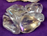 LG. Aura Coated (man-altered) Clear Quartz Crystal Tumble ✨🤩💎🌈