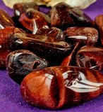 Red Tigers Eye Crystal Tumble♥️👁️🐯🐅🍒