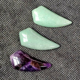Assorted Fanged Shaped Crystal Cabochon 💜🦷🧛‍♂️📿💚
