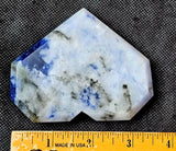 ✨RARE✨ LG. Dumortierite Crystal Faceted Heart 🤍✨😍🤯💙💠