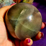 LG. Banded Fluorite Crystal Sphere 💜💚🔮💙🩵