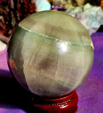 LG. Banded Fluorite Crystal Sphere 💜💚🔮💙🩵