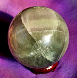 LG. Banded Fluorite Crystal Sphere 💜💚🔮💙🩵