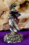 Vintage Antique Pewter Grim Reaper Figurine w/Blue Lantern 🖤💀⚰️🏮