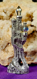 Vintage Antique Pewter Fantasy Castle Tower w/Crystals 🏰🏯🗼✨🔮
