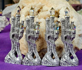 Vintage Antique Pewter Fantasy Castle Tower w/Crystals 🏰🏯🗼✨🔮
