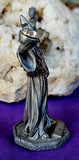 Antique Vintage Pewter Merlin Wizard Figurine Metallic with Crystals 🧙‍♂️🧙‍♀️🔮💎✨
