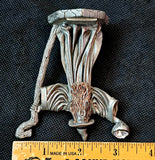 Antique Vintage Pewter Merlin Wizard Figurine Metallic with Crystals 🧙‍♂️🧙‍♀️🔮💎✨