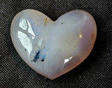 Agate Crystal Puffy Heart w/Dendritics