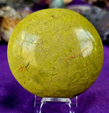 XL Yellow Serpentine Palmstone 💚🟡💛