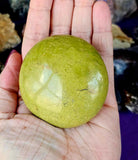 XL Yellow Serpentine Palmstone 💚🟡💛