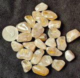 Tumbled Natural Citrine Crystal Rune Set 🤯⚜️🌛💛🎗️🕉️🧙‍♀️