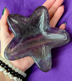 THICK Rainbow Fluorite Crystal Star ⭐✨💙💚💜🌈