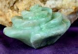 Jade Crystal 3D Carved Rose Carving ✨🥀🌹🤩🍃💚