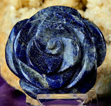 Lapis Lazuli Crystal 3D Rose Carving ✨🌹🥀💙⚜️