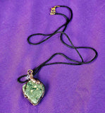 Copper Wire Wrapped Ocean Jasper Necklace 🪸💚💛📿🌊