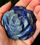 Lapis Lazuli Crystal 3D Rose Carving ✨🌹🥀💙⚜️
