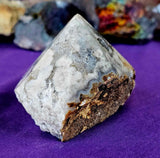 LG. Partially Polished/Raw Flower Agate Crystal Point 💎🌸🌷