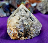 LG. Partially Polished/Raw Flower Agate Crystal Point 💎🌸🌷