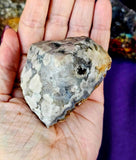 LG. Partially Polished/Raw Flower Agate Crystal Point 💎🌸🌷