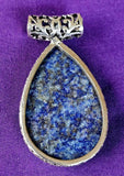 Silver Plated Lapis Lazuli Teardrop Shaped Pendant ✨⚜️💙📿