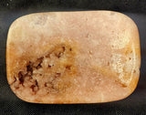 XL Pink Amethyst w/Iron Staining Crystal Rectangular Shaped Dish w/Druzies #2 ✨🩷🌸🌷😍