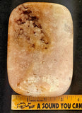 XL Pink Amethyst w/Iron Staining Crystal Rectangular Shaped Dish w/Druzies #2 ✨🩷🌸🌷😍