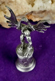 Antique Vintage Pewter Meta Gargoyle Figurine