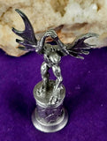 Antique Vintage Pewter Meta Gargoyle Figurine