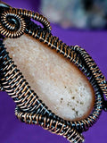 Two Toned Wire Wrapped Sunstone Pendant ✨📿💛⚜️