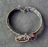 Two Toned Wire Wrapped Amethyst Heart Adjustable Bangle 🤩💜📿☪️