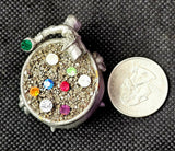 Vintage Antique Pewter Leprechaun w/Pot of Gold & Gem Accents 🍀🌠⛏️⚜️