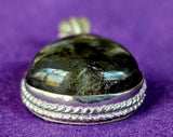 Silver Plated Labradorite Teardrop Shaped Pendant ✨🩶⭐📿