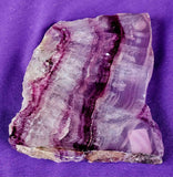 LG./Thick Banded Fluorite Crystal Slab 💜🌌✨🤍