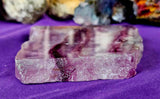 LG./Thick Banded Fluorite Crystal Slab 💜🌌✨🤍