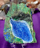 Raw Malachite & Azurite 'Geode' w/Blue Needle Ironstone 💚💙💉🪡💙🤯😍
