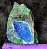 Raw Malachite & Azurite 'Geode' w/Blue Needle Ironstone 💚💙💉🪡💙🤯😍