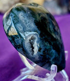 Moss Agate Crystal Puffy Heart 💚🌳💙 # 1