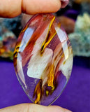 LG. Drilled Smelter Glass Crystal Cobochon 💛📿❤️