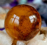 Yellow Banded Agate Crystal Sphere 🟡🔮💛
