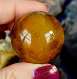 Yellow Banded Agate Crystal Sphere 🟡🔮💛