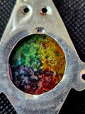 SS 925 Dyed Rainbow Solar Quartz Pendant ✨🌈📿✨