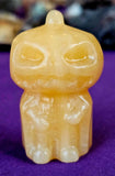 Creamscicle Calcite Crystal Jack-o'-lantern  Figurine 🎃🍊🧡